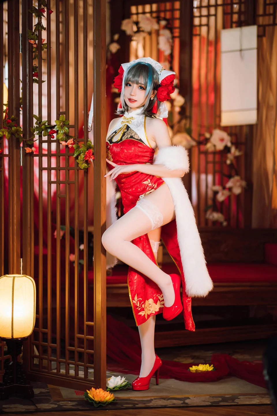 焖焖碳 - 碧蓝航线·柴郡旗袍 [29P-186MB] tg@simisebaisi 【丝足阁】017.webp